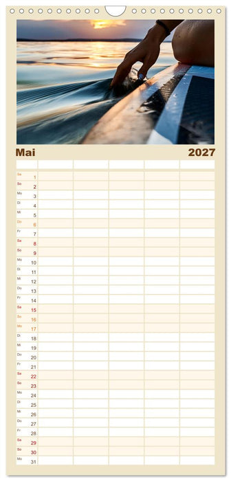 Im Fluss der Zeit – SUP-Momente zum Durchatmen (CALVENDO Familienplaner 2027)
