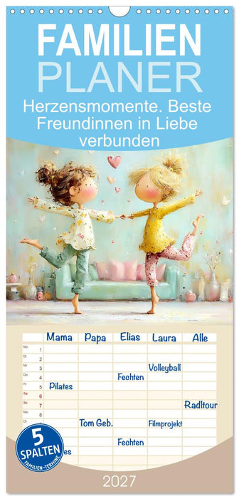 Herzensmomente. Beste Freundinnen in Liebe verbunden (CALVENDO Familienplaner 2027)