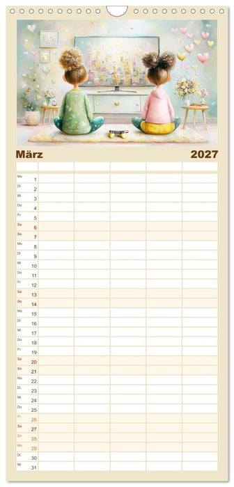 Herzensmomente. Beste Freundinnen in Liebe verbunden (CALVENDO Familienplaner 2027)