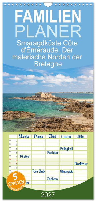 Smaragdküste Côte d'Émeraude. Der malerische Norden der Bretagne (CALVENDO Familienplaner 2027)