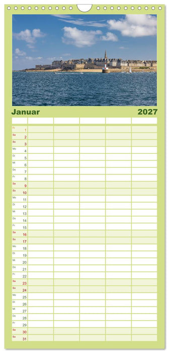 Smaragdküste Côte d'Émeraude. Der malerische Norden der Bretagne (CALVENDO Familienplaner 2027)