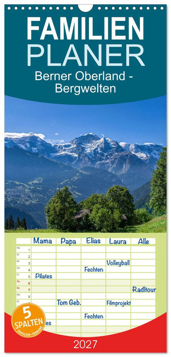 Berner Oberland - Bergwelten (CALVENDO Familienplaner 2027)