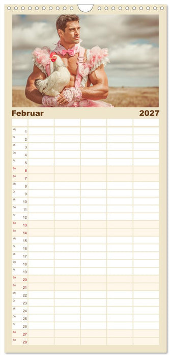 Die Hühnerhelden. Witz und Charme mit Männern, die Eier haben (CALVENDO Familienplaner 2027)