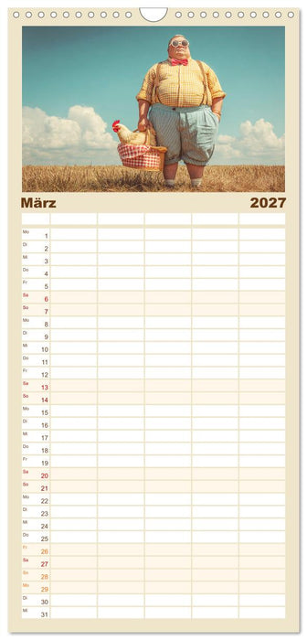 Die Hühnerhelden. Witz und Charme mit Männern, die Eier haben (CALVENDO Familienplaner 2027)