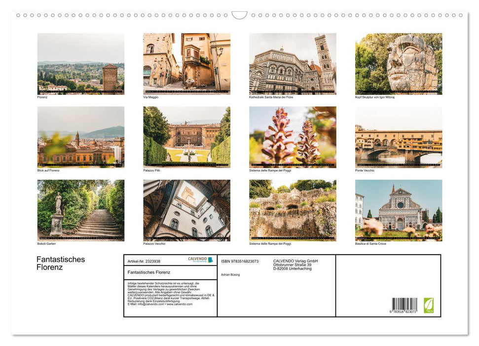 Fantastisches Florenz (CALVENDO Wandkalender 2027)