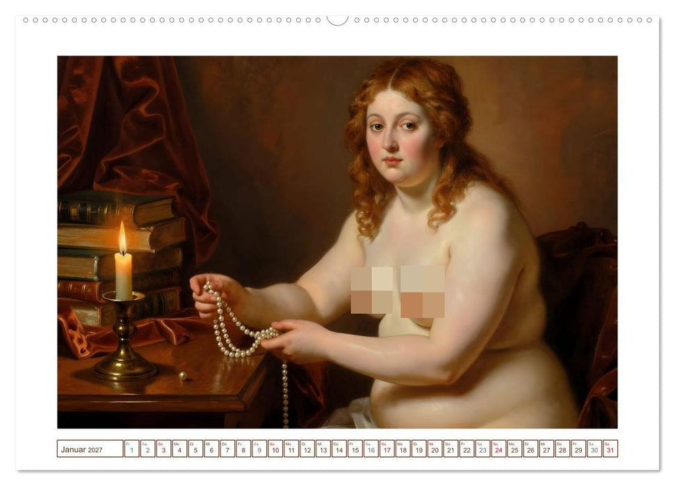 Schönheit ohne Schleier - Barock (CALVENDO Wandkalender 2027)