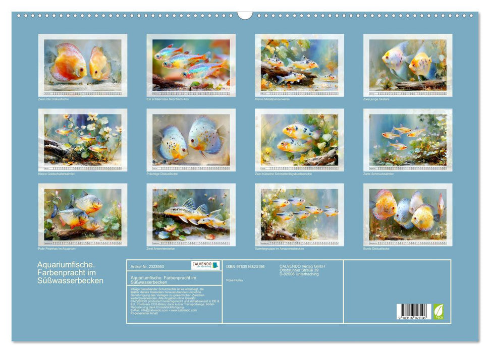 Aquariumfische. Farbenpracht im Süßwasserbecken (CALVENDO Wandkalender 2027)