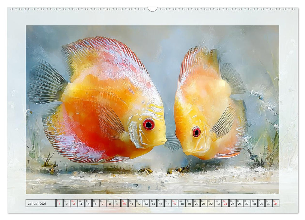 Aquariumfische. Farbenpracht im Süßwasserbecken (CALVENDO Wandkalender 2027)