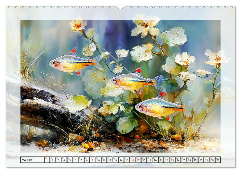 Aquariumfische. Farbenpracht im Süßwasserbecken (CALVENDO Wandkalender 2027)