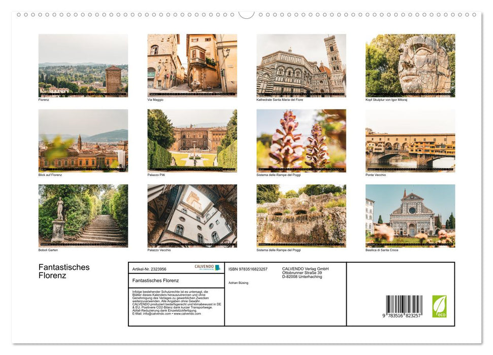 Fantastisches Florenz (CALVENDO Premium Wandkalender 2027)