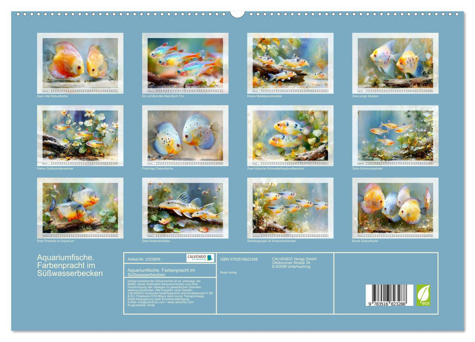 Aquariumfische. Farbenpracht im Süßwasserbecken (CALVENDO Premium Wandkalender 2027)