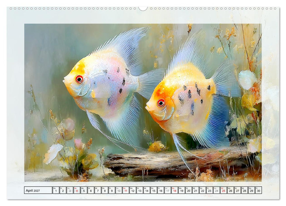 Aquariumfische. Farbenpracht im Süßwasserbecken (CALVENDO Premium Wandkalender 2027)