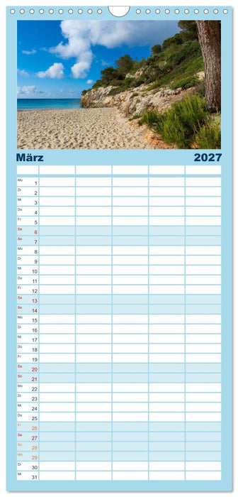 Mallorcas Ostküsten-Momente (CALVENDO Familienplaner 2027)