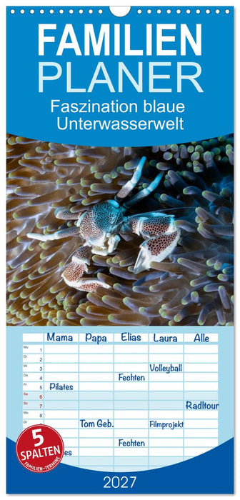 Faszination blaue Unterwasserwelt (CALVENDO Familienplaner 2027)