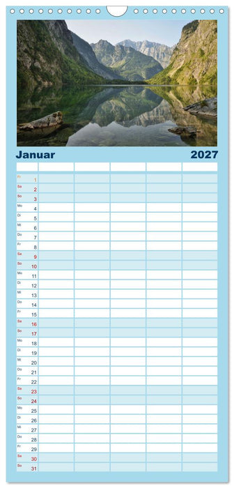 Magie der Bergseen – Spiegelungen im Licht der Berge (CALVENDO Familienplaner 2027)