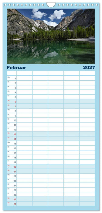 Magie der Bergseen – Spiegelungen im Licht der Berge (CALVENDO Familienplaner 2027)