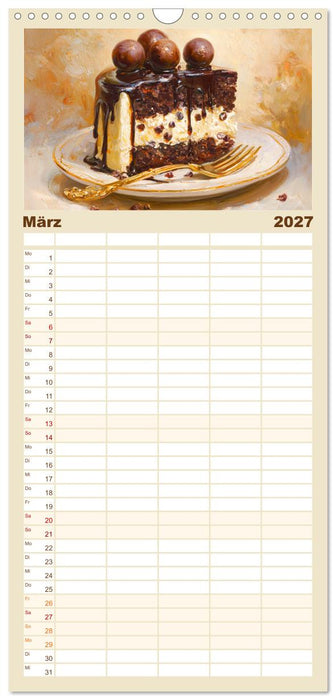 Pattiserie und Pinsel. Tortenträume in kunstvoller Öloptik (CALVENDO Familienplaner 2027)