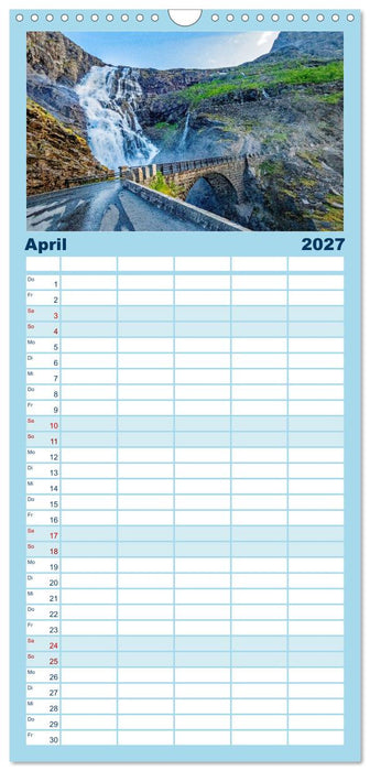 Königsroute Norwegens (CALVENDO Familienplaner 2027)