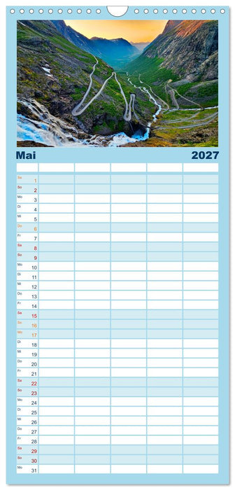 Königsroute Norwegens (CALVENDO Familienplaner 2027)