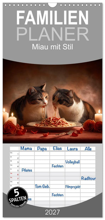 Miau mit Stil (CALVENDO Familienplaner 2027)