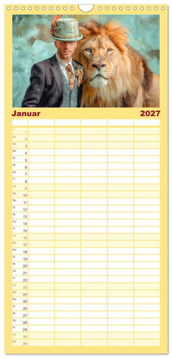 Dandy und Retro Vintage - Portraits mit Humor (CALVENDO Familienplaner 2027)