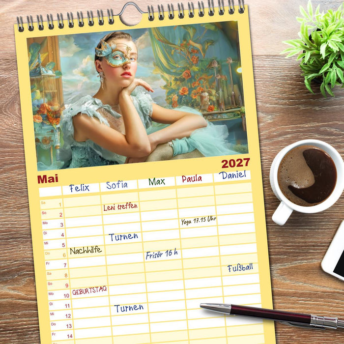 Dandy und Retro Vintage - Portraits mit Humor (CALVENDO Familienplaner 2027)