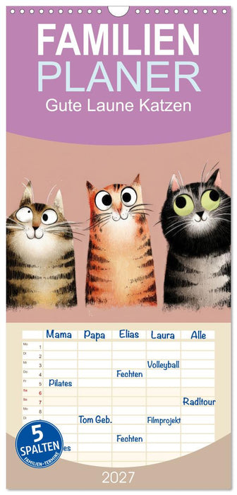Gute Laune Katzen (CALVENDO Familienplaner 2027)