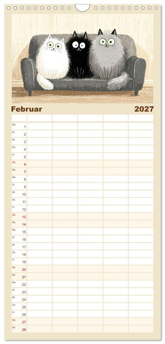 Gute Laune Katzen (CALVENDO Familienplaner 2027)