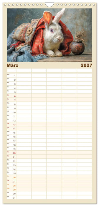 Kaninchenportraits – Szenen voller Charme (CALVENDO Familienplaner 2027)