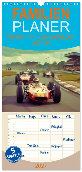 Formel 1 in den sechziger Jahren (CALVENDO Familienplaner 2027)