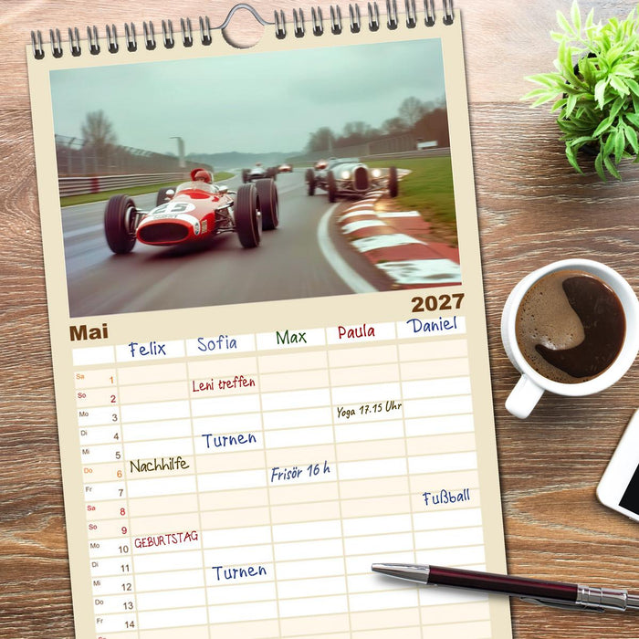 Formel 1 in den sechziger Jahren (CALVENDO Familienplaner 2027)