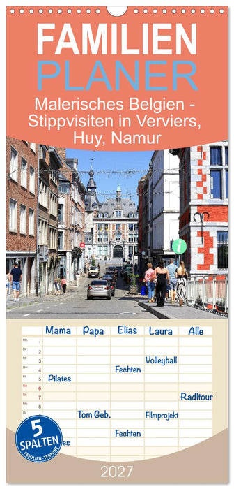 Malerisches Belgien - Stippvisiten in Verviers, Huy, Namur (CALVENDO Familienplaner 2027)