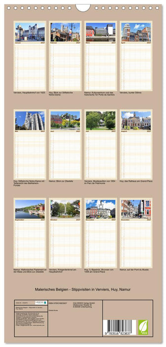 Malerisches Belgien - Stippvisiten in Verviers, Huy, Namur (CALVENDO Familienplaner 2027)