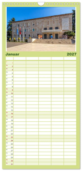 Tirana - Herz Albaniens (CALVENDO Familienplaner 2027)