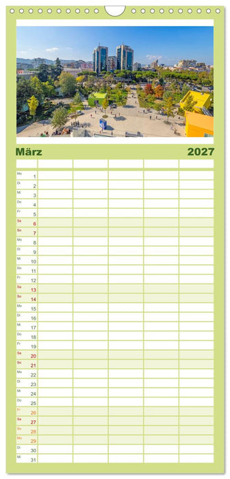 Tirana - Herz Albaniens (CALVENDO Familienplaner 2027)
