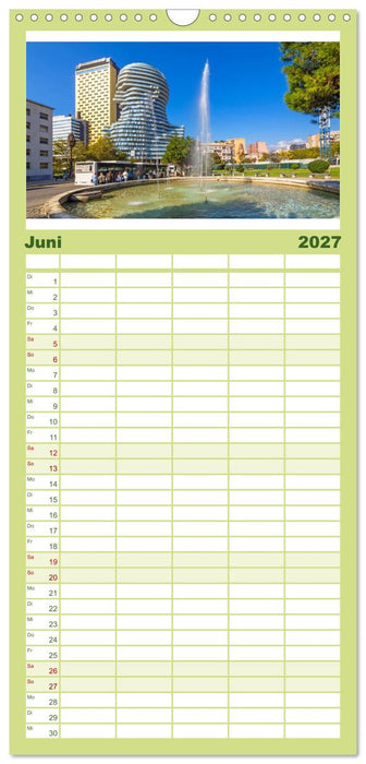 Tirana - Herz Albaniens (CALVENDO Familienplaner 2027)
