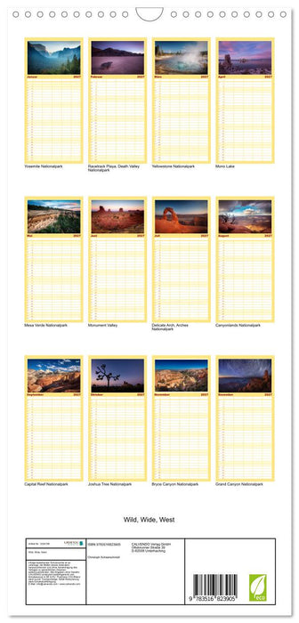 Wild, Wide, West (CALVENDO Familienplaner 2027)