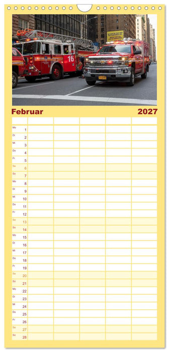 Feuerwehr New York - Heart of the City (CALVENDO Familienplaner 2027)