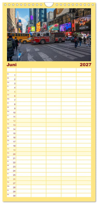 Feuerwehr New York - Heart of the City (CALVENDO Familienplaner 2027)