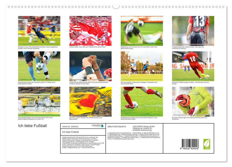 Ich liebe Fußball (CALVENDO Premium Wandkalender 2027)
