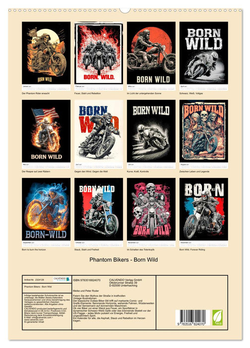 Phantom Bikers - Born Wild (CALVENDO Premium Wandkalender 2027)