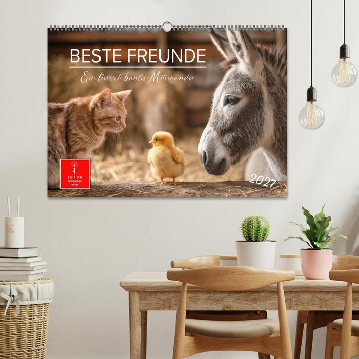 Beste Freunde - ein tierisch buntes Miteinander (CALVENDO Wandkalender 2027)