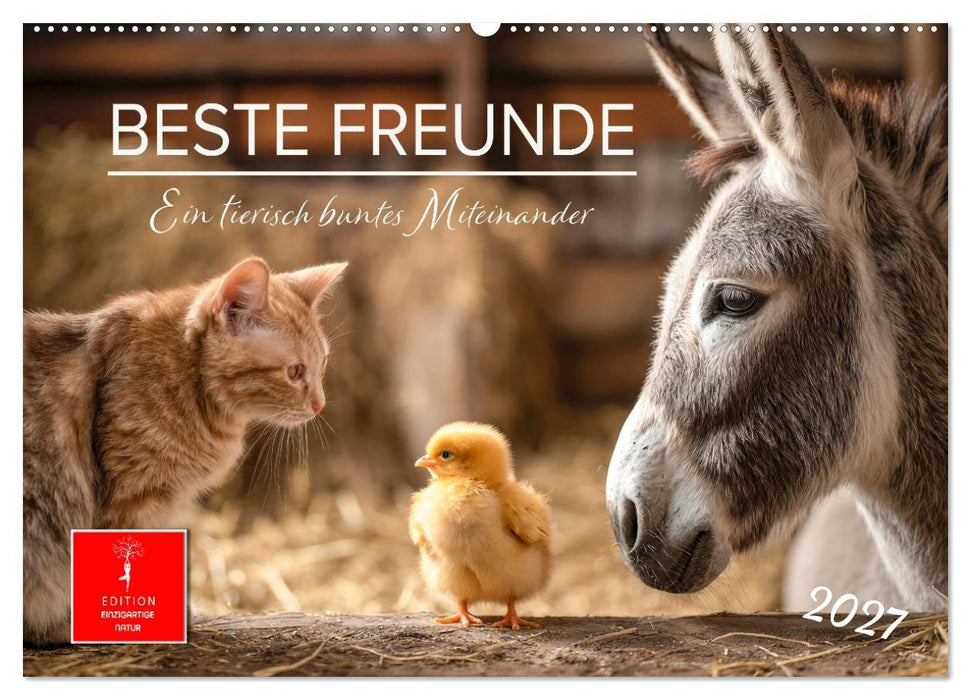 Beste Freunde - ein tierisch buntes Miteinander (CALVENDO Wandkalender 2027)