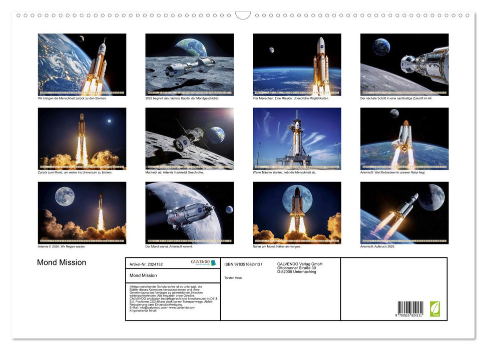 Mond Mission (CALVENDO Wandkalender 2027)