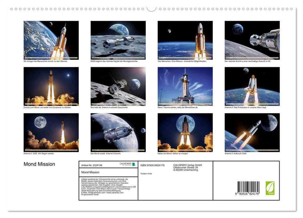 Mond Mission (CALVENDO Premium Wandkalender 2027)