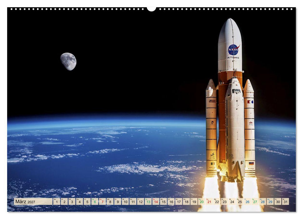 Mond Mission (CALVENDO Premium Wandkalender 2027)