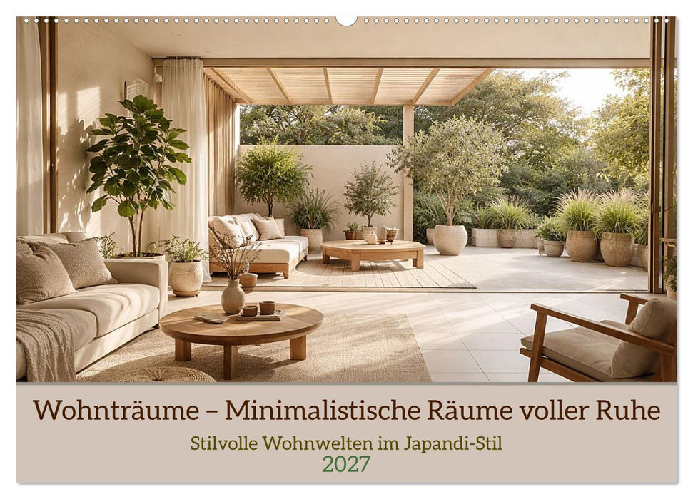 Wohnträume – Minimalistische Räume voller Ruhe (CALVENDO Wandkalender 2027)