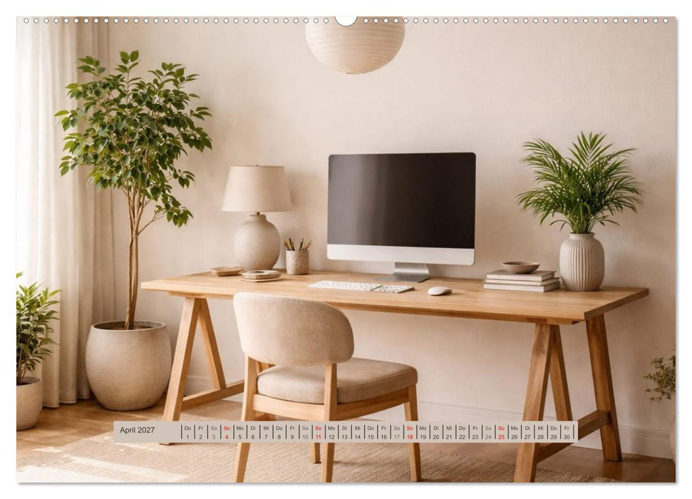 Wohnträume – Minimalistische Räume voller Ruhe (CALVENDO Premium Wandkalender 2027)