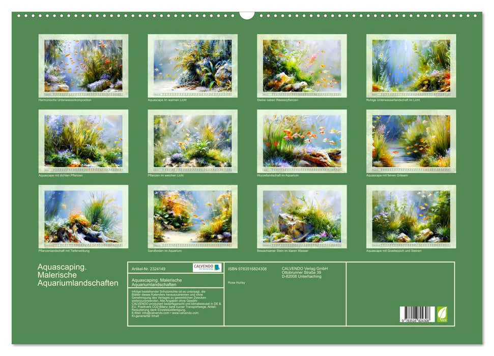 Aquascaping. Malerische Aquariumlandschaften (CALVENDO Wandkalender 2027)