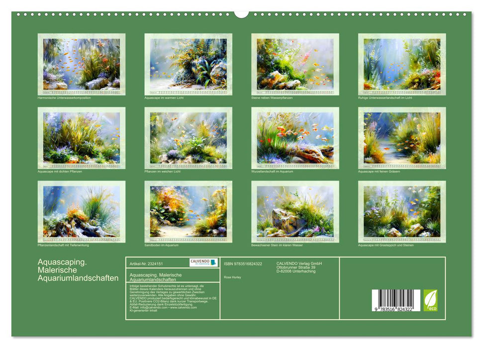 Aquascaping. Malerische Aquariumlandschaften (CALVENDO Premium Wandkalender 2027)